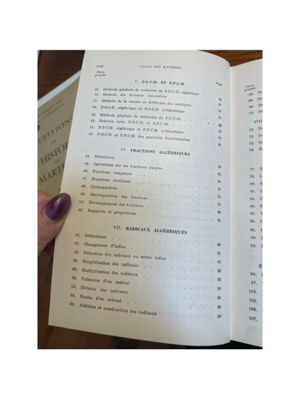 1961 Cours Secondaire d’Algebre Henri Gaudefroy French Algebra Textbook Canada